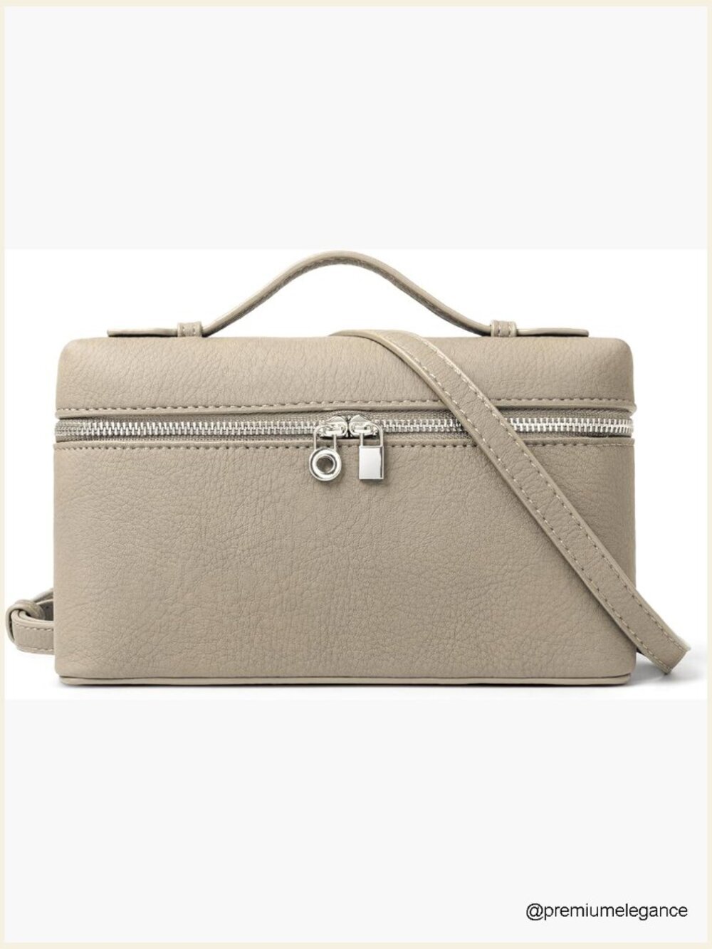 Designer-Inspired Vegan Leather Crossbody Bag - Top Handle & Clutch